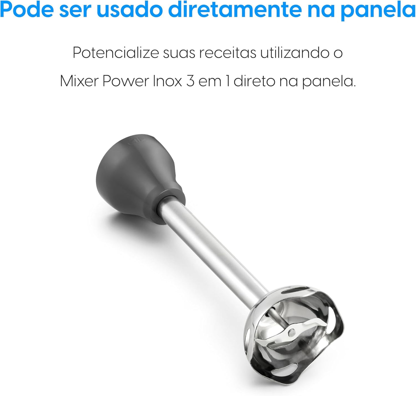 Mixer Power Inox 3 em 1 600W Elgin Lunar Bivolt - Mixer, triturador e batedor